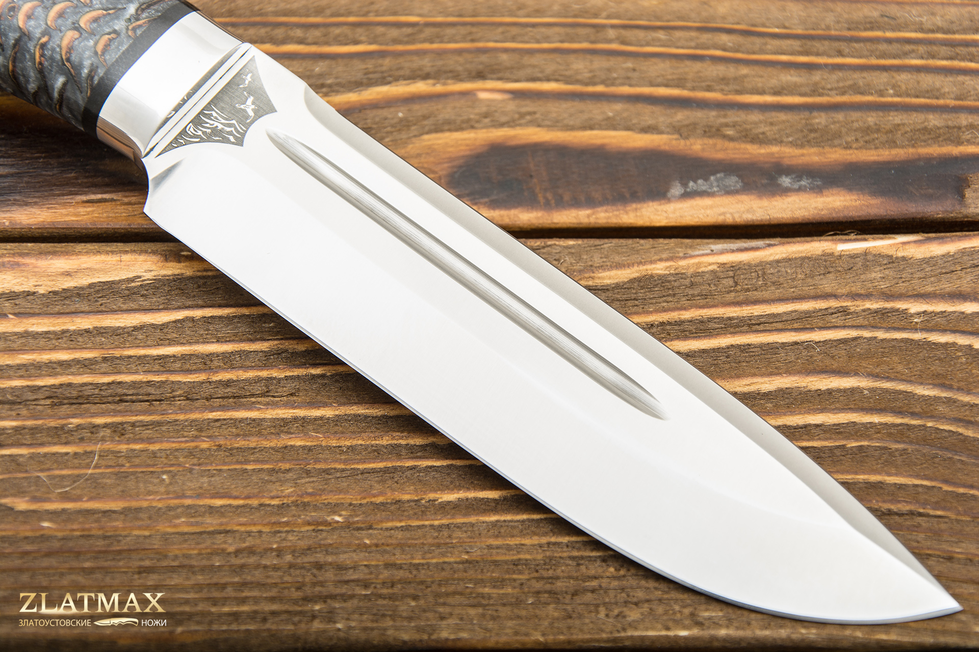 Нож Селигер (ЭП-766, Композит шишка мраморная, Алюминий)