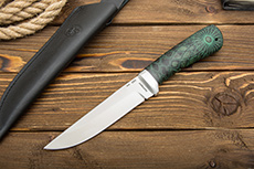 Ножи из стали ЭП-766 купить в Санкт-Петербурге: Нож Лиса (ЭП-766, Композит сингулярность, Алюминий)