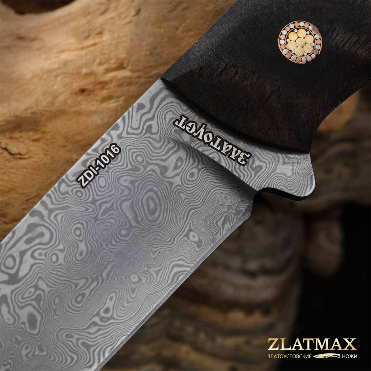 Нож Стриж (Дамаск ZDI-1016, Стабилизированный кап)