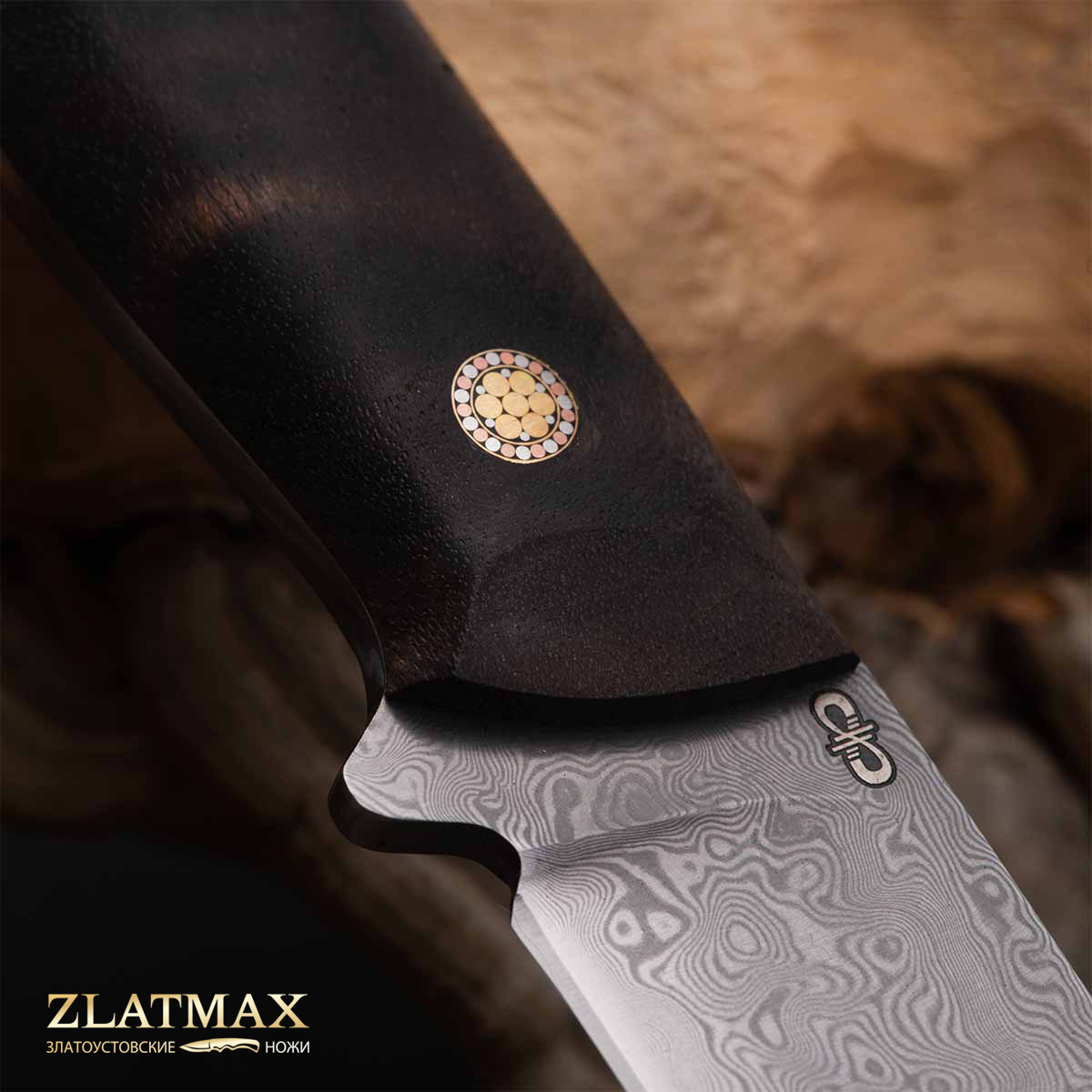 Нож Стриж (Дамаск ZDI-1016, Стабилизированный кап)