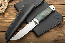 Категория ножей купить в Владивостоке: Нож Следопыт (ELMAX, Стабилизированная карельская береза лазурная, Нержавеющая сталь)