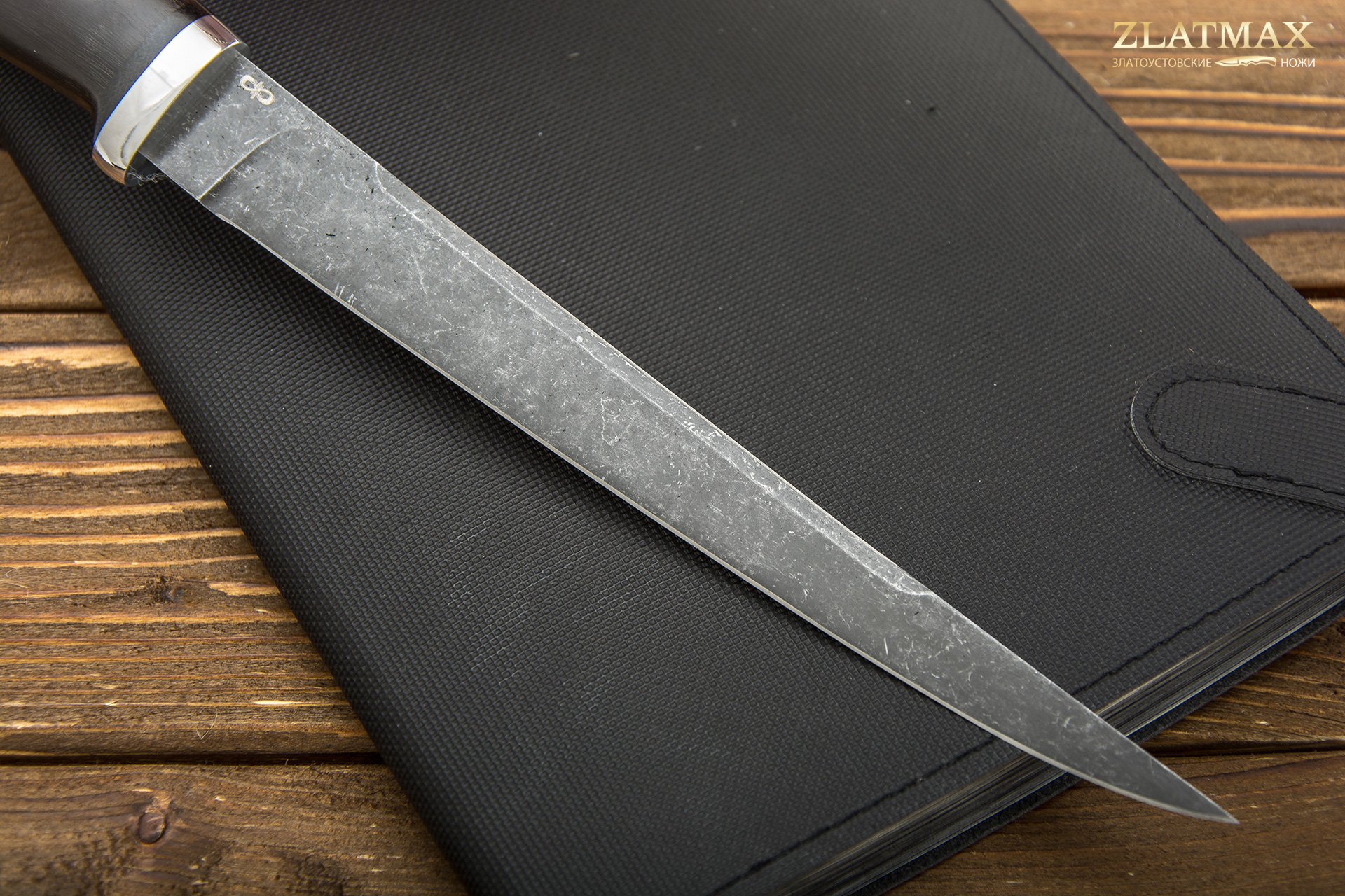 Нож Белуга (D2, Граб, Алюминий, Обработка клинка Stonewash)
