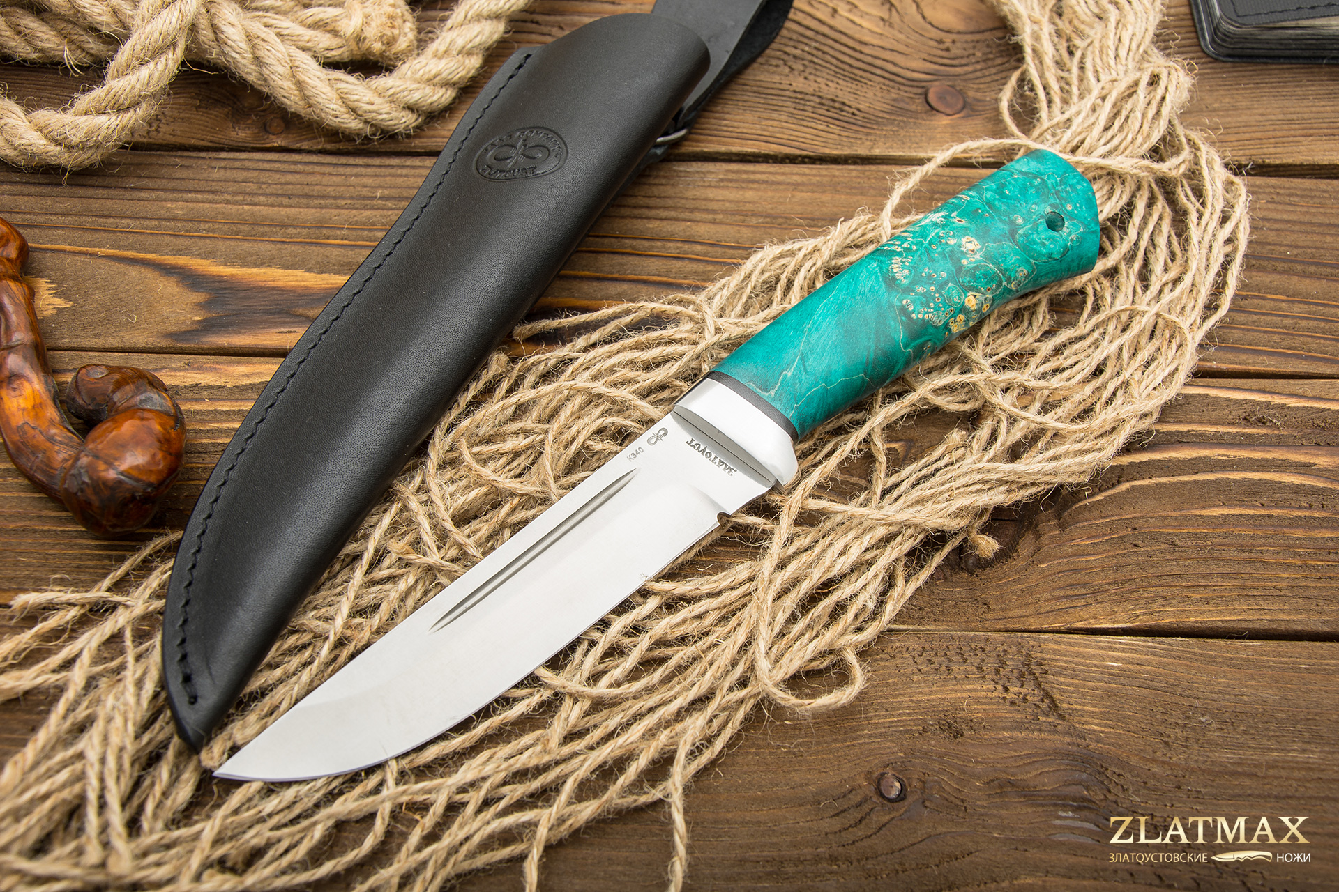 Нож Бекас (ЭП-766, Стабилизированная древесина, Алюминий)