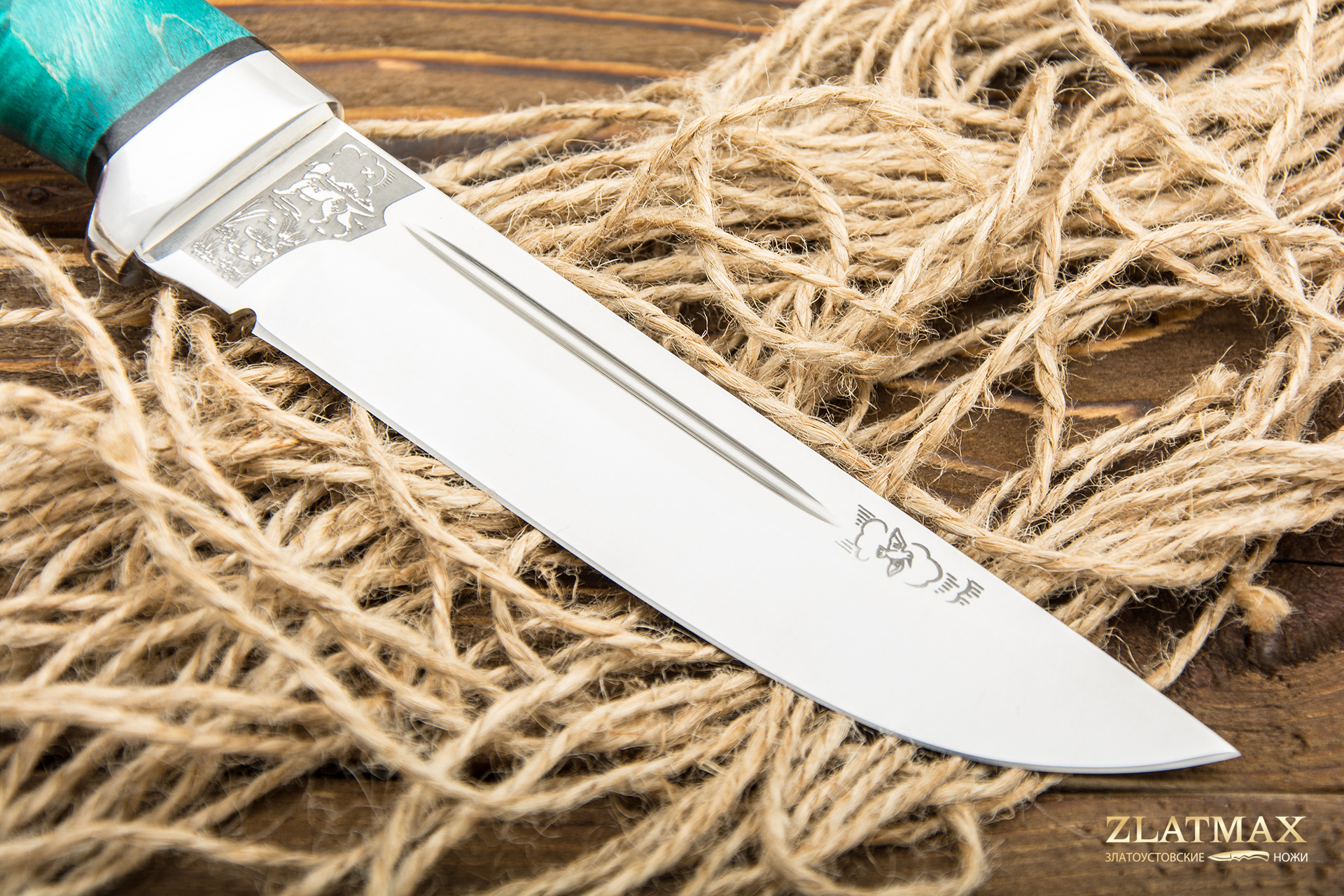 Нож Бекас (ЭП-766, Стабилизированная древесина, Алюминий)