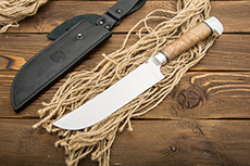 Нож Пчак (95Х18, Ореховый кап, Алюминий)