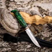 Ножи по маркам стали купить в Владивостоке: Нож Финка Lappi (100Х13М, Композит, Мокумэ-ганэ)
