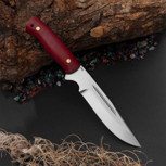 Цельнометаллические ножи (Фултанги) купить в Липецке: Нож Леший (95Х18, Микарта бордовая)