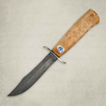 Ножи из стали 95Х18 купить в Набережных Челнах: Нож детский Скаут (Дамаск ZDI-1016, Карельская берёза, Нержавеющая сталь)