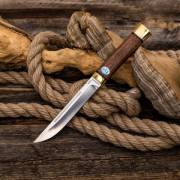 Ножи из стали 95Х18 купить в Астрахани: Нож Бурятский малый (95Х18, Орех, Латунь)