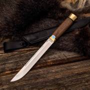 Ножи из стали 95Х18 купить в Астрахани: Нож Бурятский средний (95Х18, Орех, Латунь)