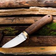 Разделочные ножи купить в Волгограде: Нож Горностай (D2, Орех, Латунь)