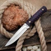 Ножи для рыбалки купить в Перми: Нож Пескарь ЦМ (95Х18, Накладки микарта каменный век)