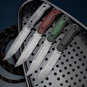 Цельнометаллические ножи (Фултанги) купить в Липецке: Нож Леший-Т (Дамаск ZDI-1016, Накладки Карбон зебра)