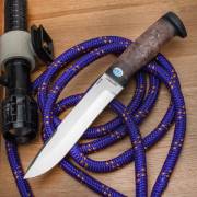 Ножи из стали 100Х13М купить в Красноярске: Нож Шаман-1 (100Х13М, Стабилизированная карельская береза, Текстолит)