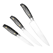 Ножи по маркам стали купить в Владивостоке: Набор Поварской - 3 ЦМ (95Х18, Композит, Алюминий)