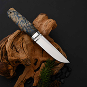 Ножи из стали CPR – оптимальное сочетание надежности и доступности: Нож Следопыт (CPR, Стабилизированный кап клена лазурный, Алюминий)