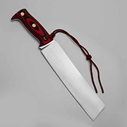 Ножи по маркам стали купить в Владивостоке: Уралмаш тесак (50Х14МФ, G10 черно-красный)