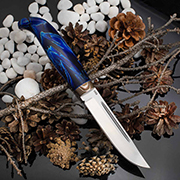 Ножи по маркам стали купить в Владивостоке: Нож Финка Lappi (ELMAX, Композит растительные волокна, Мокумэ-ганэ)