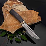 Ножи по маркам стали купить в Владивостоке: Нож Бекас (Дамаск ZDI-1016, Cтабилизированная карельская береза фиолетовая, Мокумэ-ганэ)