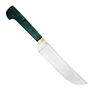 Кухонные ножи купить в Хабаровске: Нож Пчак (ELMAX, Стабилизированная карельская береза лазурная, Латунь)