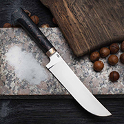 Ножи из стали ЭП-766 купить в Санкт-Петербурге: Нож Пчак (ЭП-766, Светонакопительный акрил, Мокумэ-ганэ)