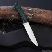 Ножи из стали 95Х18 купить в Новокузнецке: Нож Лиса (95Х18, Накладки G10 зелёный)