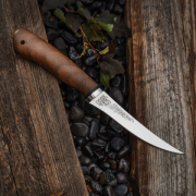 Категория ножей купить в Владивостоке: Нож Фишка с ввертышем (ЭП-766, Ореховый кап, Алюминий)