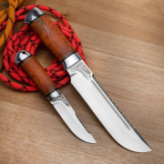 Категория ножей купить в Владивостоке: Набор Робинзон (95Х18, Стабилизированная древесина, Алюминий)