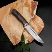 Ножи по маркам стали купить в Владивостоке: Нож Бекас (Дамаск ZDI-1016, Композит с бронзовой микросеткой волны, Мокумэ-ганэ)