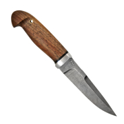 Категория ножей купить в Владивостоке: Нож Хаски (Дамаск ZDI-1016, Орех, Алюминий)