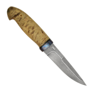 Категория ножей купить в Владивостоке: Нож Хаски (Дамаск ZDI-1016, Стабилизированная карельская береза, ZlaTi)
