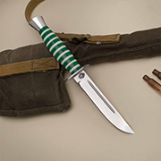 Категория ножей купить в Владивостоке: Нож Финка-2 Пограничник (95Х18, Оргстекло, Нержавеющая сталь, Алюминий)