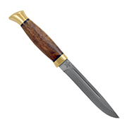 Категория ножей купить в Владивостоке: Нож Финка-3 (95Х18, Стабилизированная карельская береза коричневая, Латунь, Пескоструйная обработка Sandwave)