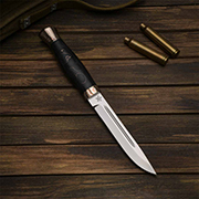 Категория ножей купить в Владивостоке: Нож Финка-3 (95Х18, Светонакопительный акрил, Мокумэ-ганэ)