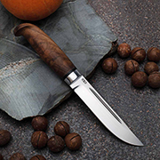 Ножи из стали CPR – оптимальное сочетание надежности и доступности: Нож Финка Lappi (CPR, Ореховый кап, Алюминий)