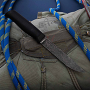 Ножи по маркам стали купить в Владивостоке: Нож тактический Финка Вача Лайт (AUS-8, Граб, Текстолит, Обработка клинка Stonewash)