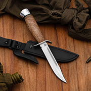 Ножи по маркам стали купить в Владивостоке: Нож Штрафбат (95Х18, Стабилизированная карельская береза, Нержавеющая сталь, Алюминий)