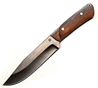 Нож R009 (Литой булат, Накладки орех)