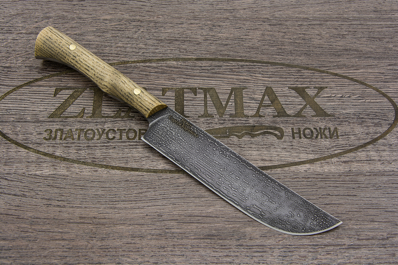 Узбекский нож Пчак K004 (Литой булат, Накладки ясень)