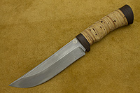 Нож R012 Притёс (Литой булат, Наборная береста, Микарта)