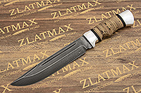 Нож V006 (Литой булат, Наборная береста, Алюминий)