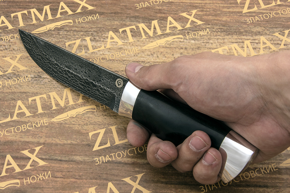 Нож Степчак-большой (Литой булат, Граб, Алюминий)