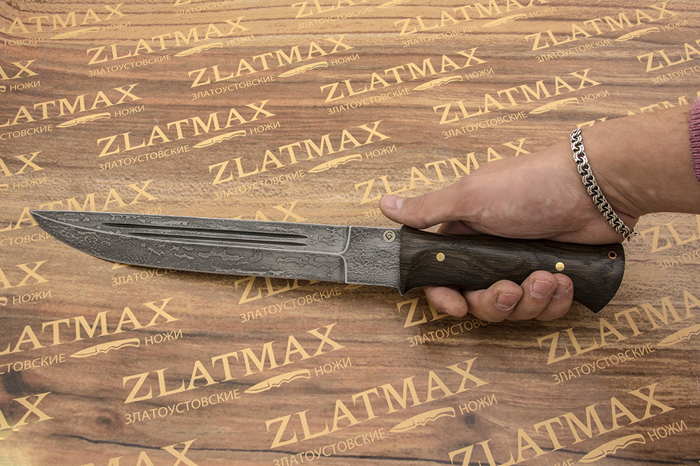 Нож v007 казачий пластунский (Литой булат, Накладки орех)