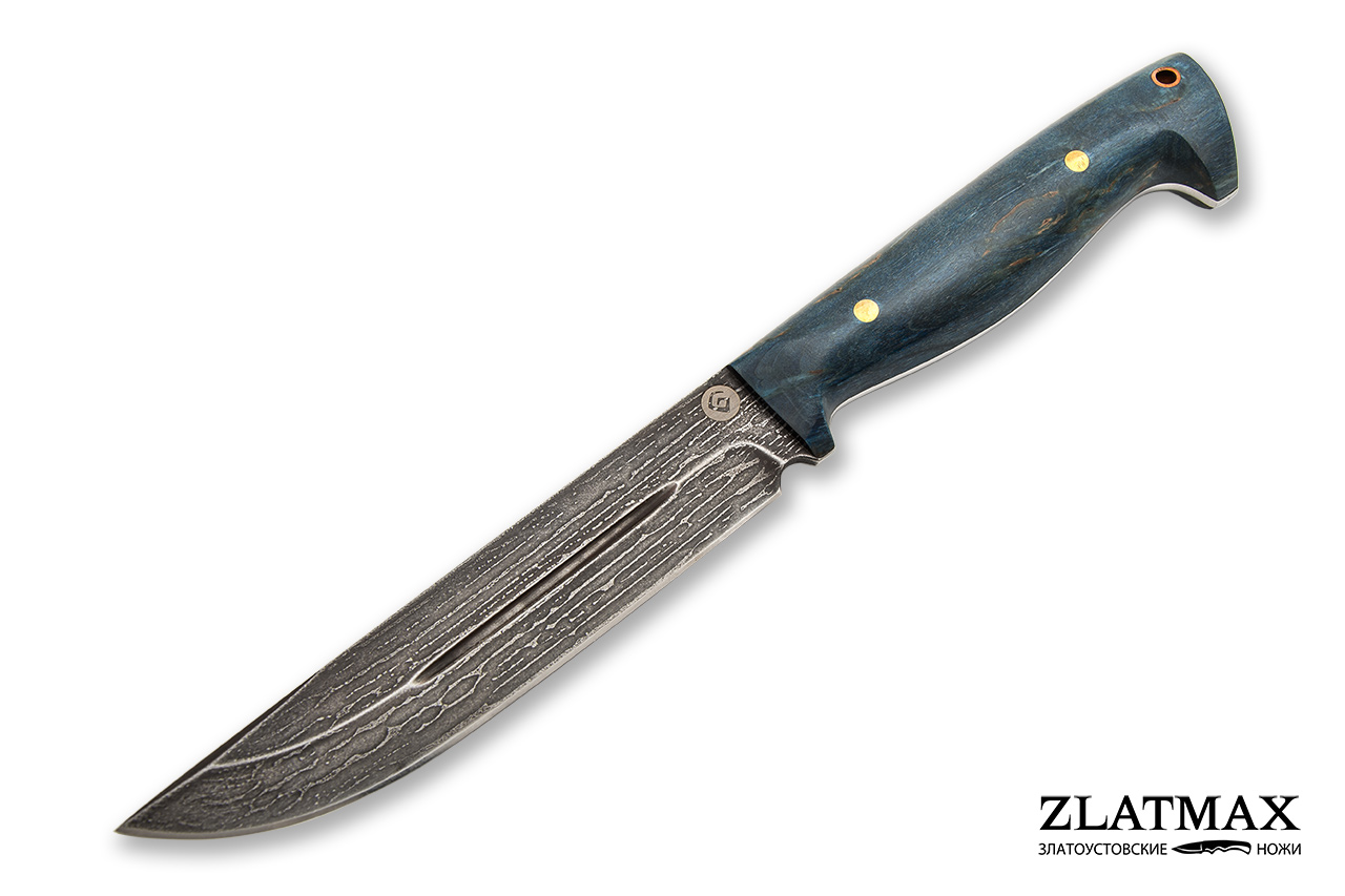 Нож Финский R006 (Литой булат, Накладки стабилизированная карельская береза)