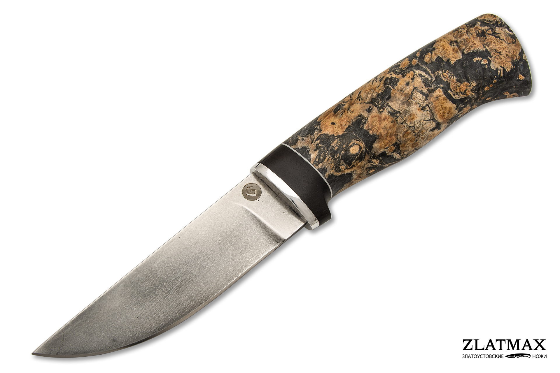 Нож Беринг (SKD-11, Стабилизированный кап клёна Графитовый, Больстер) в Сочи фото-01