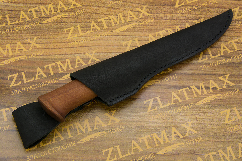 Нож BSU-002 (Литой нержавеющий тигельный булат с обкладками из нержавеющего дамаска, Латунь)