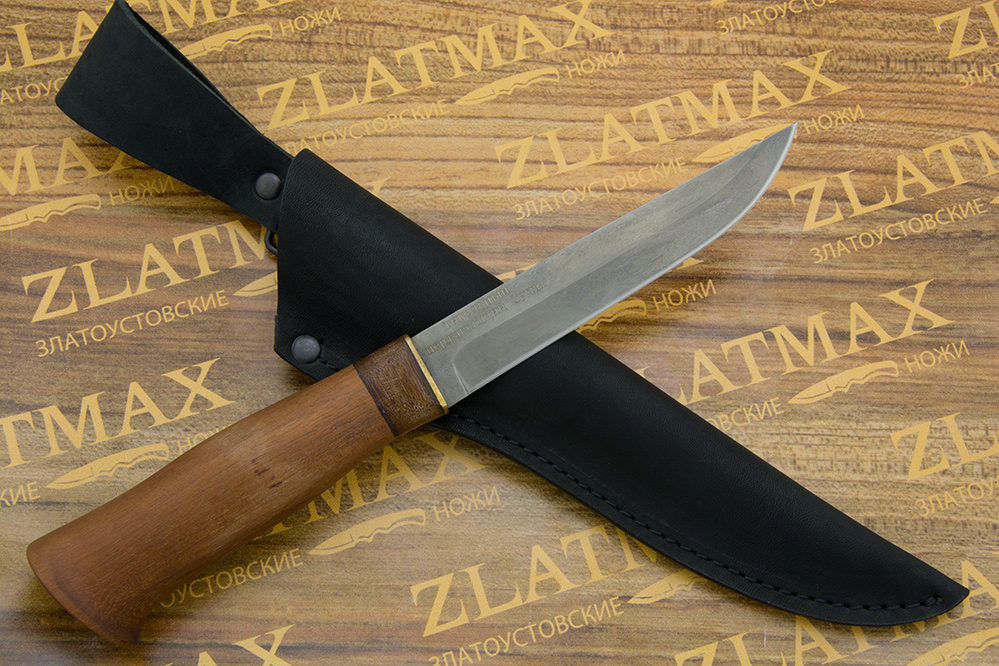 Нож BSU-007 (Литой нержавеющий тигельный булат, Латунь)