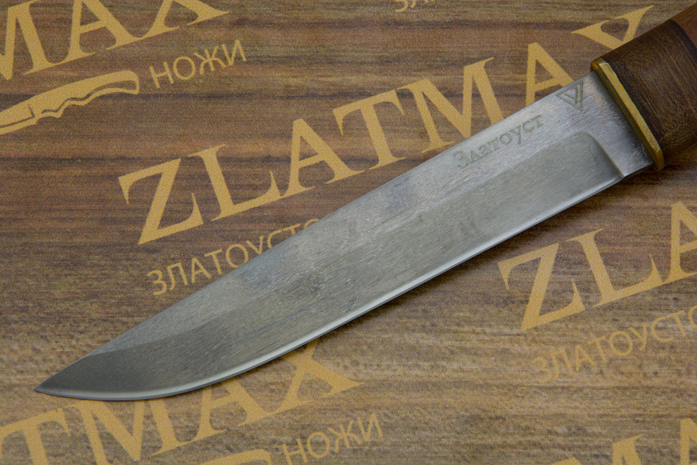 Нож BSU-007 (Литой нержавеющий тигельный булат, Латунь)