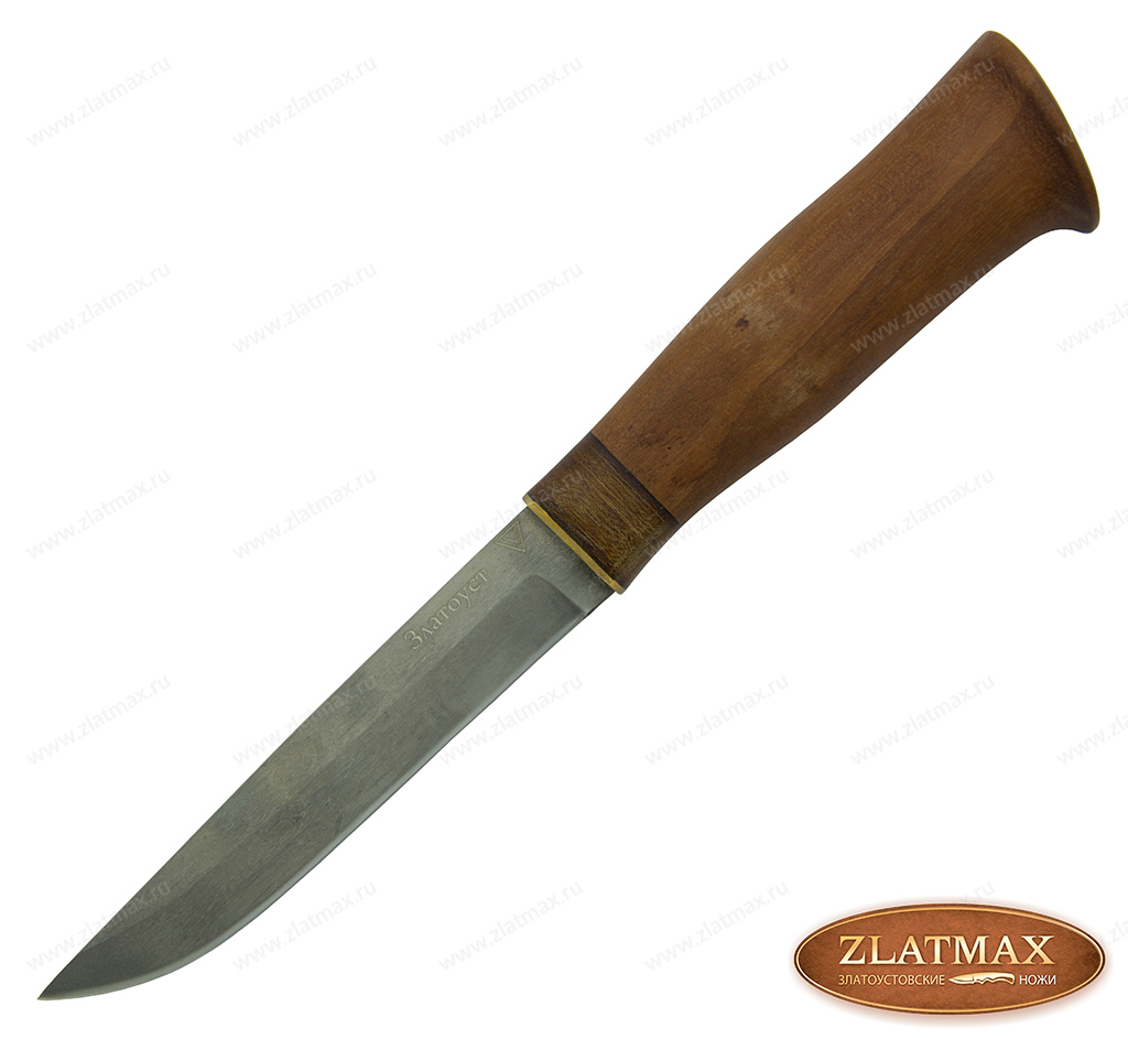 Нож BSU-007 (Литой нержавеющий тигельный булат, Махагон африканский, Латунь) фото-01