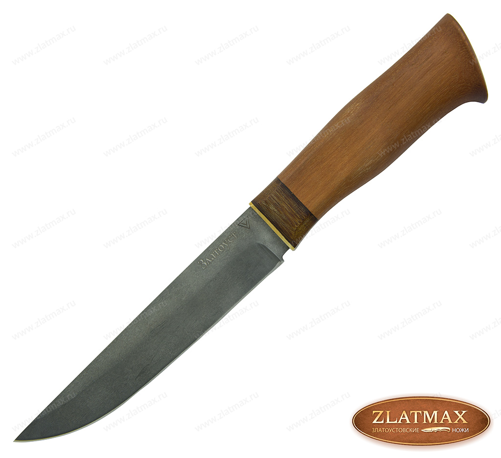 Нож BSU-009 (Литой нержавеющий тигельный булат, Махагон африканский, Латунь) фото-01